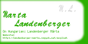 marta landenberger business card
